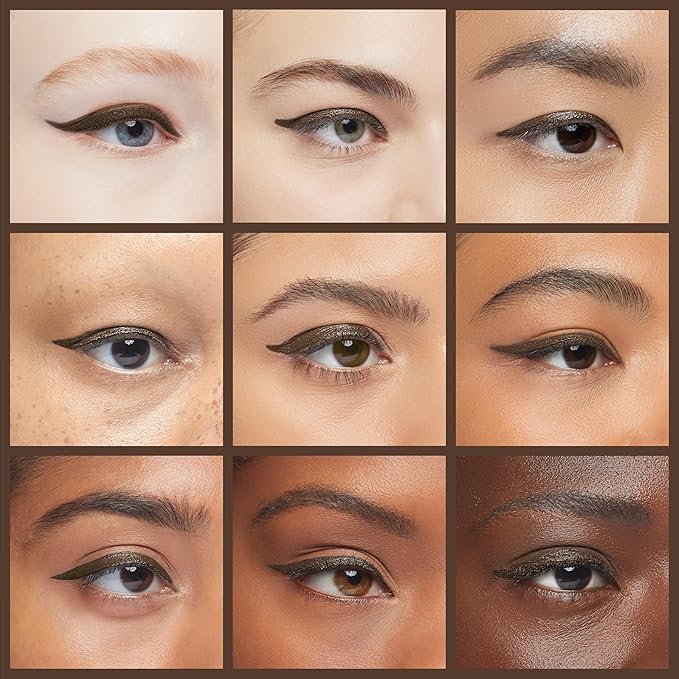 PrimeEyes Glide Eyeliner for Mature Women – Water-Resistant, Long-Stay and Mess-Proof – Gel Cream Texture, Discreet Sharpener and Effective Smudger (Wood (brown))