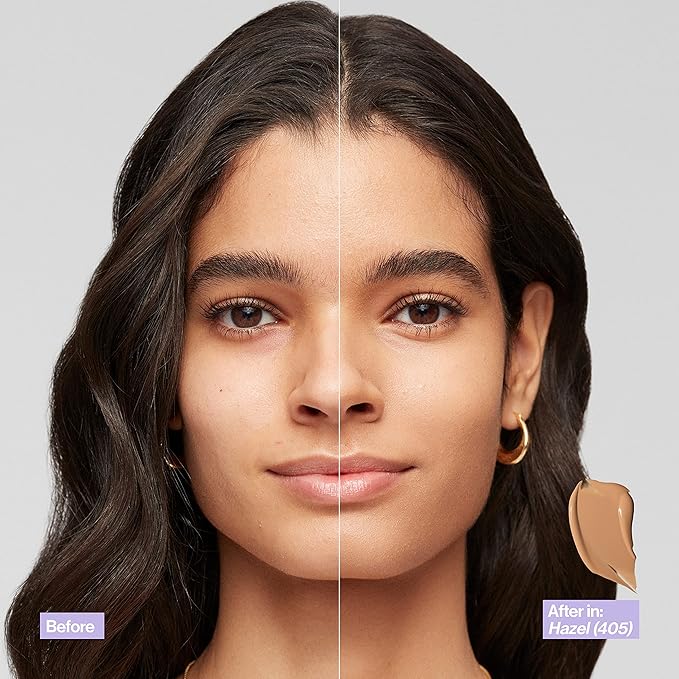 Revlon Illuminance Skin-Caring Liquid Foundation, Hyaluronic Acid, Hydrating and Nourishing Formula with Medium Coverage, 409 Brulee (Pack of 1)