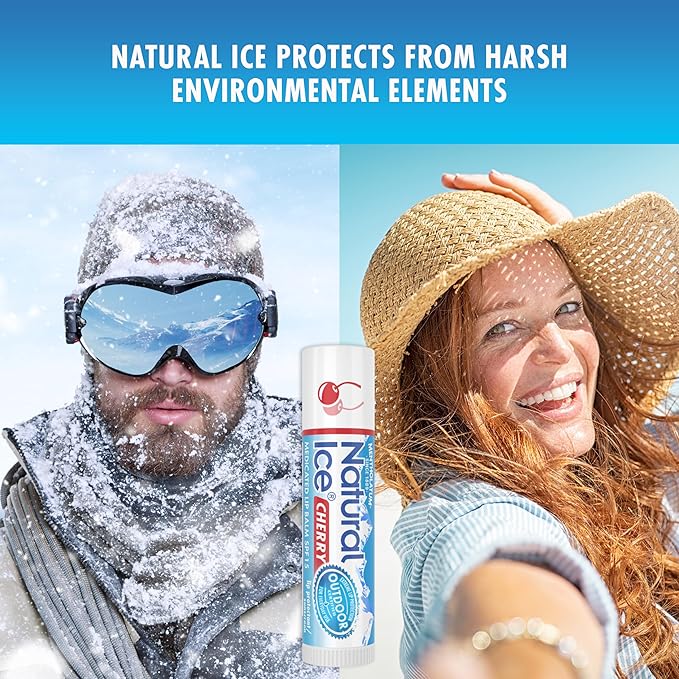 Natural Ice Cherry - SPF 15 lip balm, Cherry Flavor, 0.15 Ounce (Pack of 12)