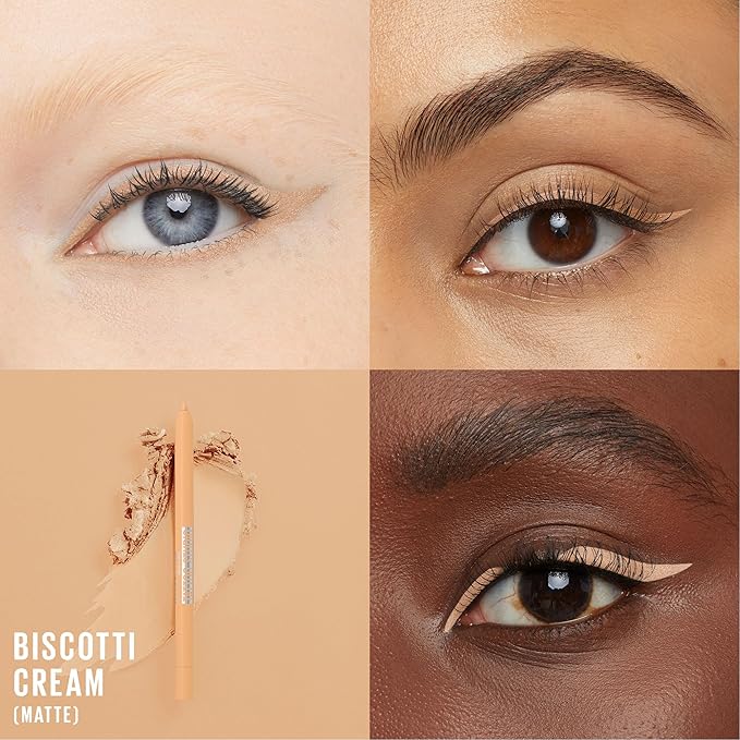 Maybelline Tattoo Studio Sharpenable Gel Pencil Waterproof Eyeliner, Long-Lasting Eyeliner With Smooth Gel Pigments For Up To 36HR Wear, Biscotti Cream, 1 Count