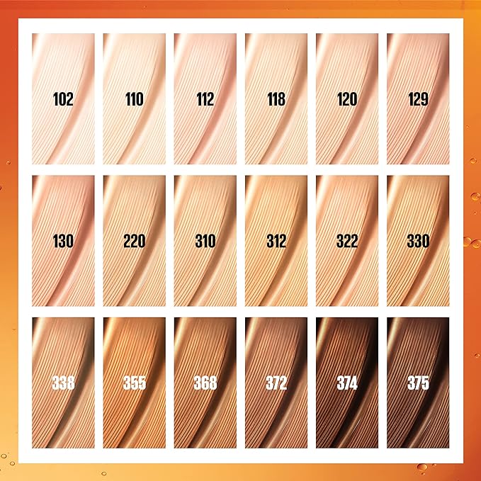 Maybelline Super Stay Up to 24HR Skin Tint, Radiant Light-to-Medium Coverage Foundation, Makeup Infused With Vitamin C, 130, 1 Count