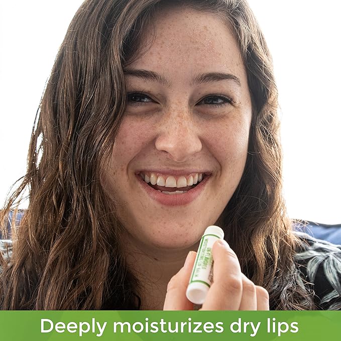 Unscented Lip Balm - 100% Natural Fragrance Free Moisturizing Lip Care for All Day Hydration - Original Beeswax, Shea Butter, Jojoba Oil, Vitamin E Infused - Pack of 4