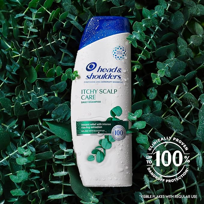 Head & Shoulders Itchy Scalp Care Dandruff Shampoo, Anti-Dandruff Treatment, Infused with Eucalyptus, 32.1 Fl Oz Each, Twin Pack
