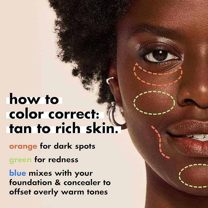 e.l.f. Camo Color Corrector, Hydrating & Long-Lasting Color Corrector For Camouflaging Discoloration, Dullness & Redness, Vegan & Cruelty-Free, Blue