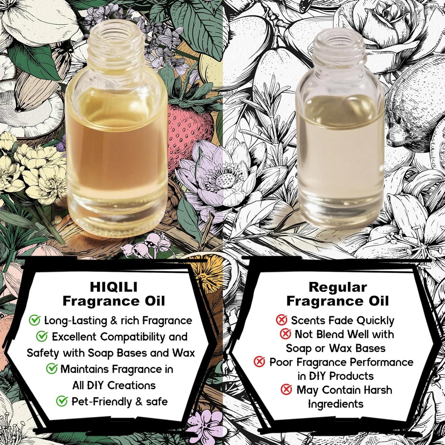HIQILI Feral Rose Fragrance Oil for Candle Making, Inspired by Gr-Lain ROS.B-Bare, DIY Scented Body Oils, Home Luxury Scents for Essential Oil Diffuser - 5.07 Fl Oz