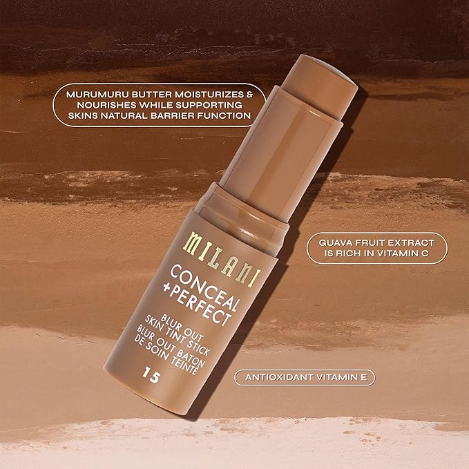 Milani Conceal + Perfect - Skin Tint Stick, Blur Out Tinted Moisturizer Makeup, Shade 001