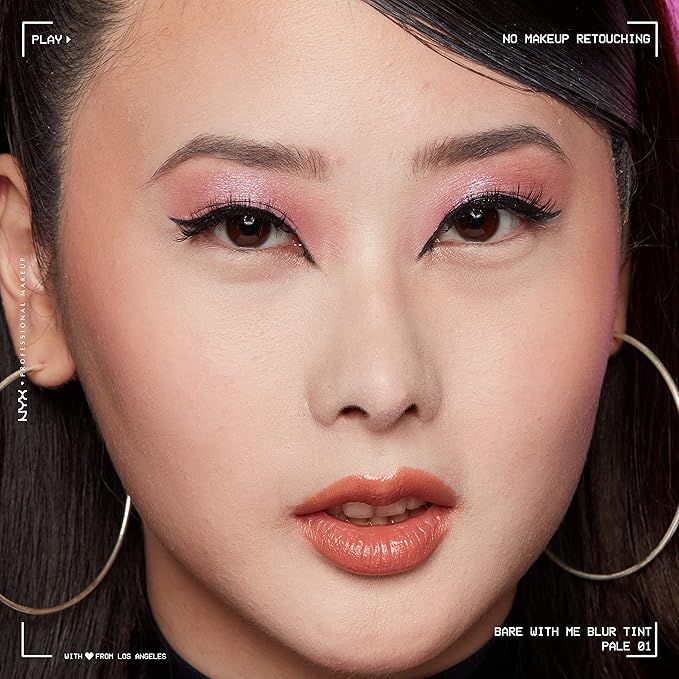 NYX PROFESSIONAL MAKEUP Bare With Me Blur Skin Tint Foundation Make Up with Matcha, Glycerin & Niacinamide - Pale