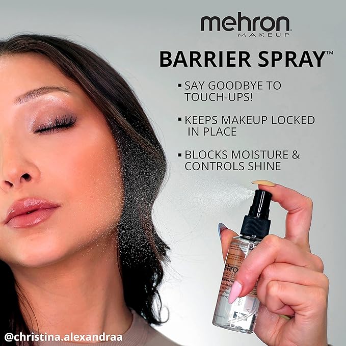 Mehron Makeup Barrier Spray | Setting Spray for Makeup | Makeup Setting Spray for Face 1 fl oz (29 ml)