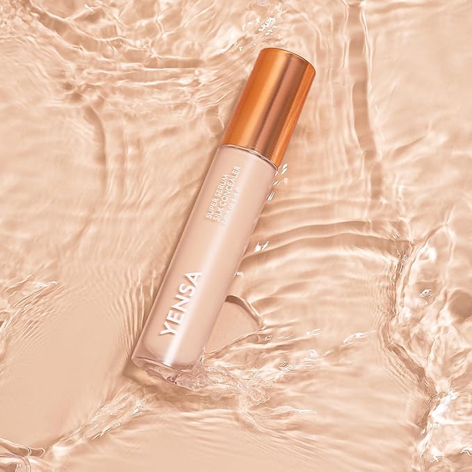 YENSA Super Serum Silk Concealer - Age-Defying Asian Skincare, Natural Superfood Ingredients Cover Imperfections, Boost Collagen (Light 2) - .20 fl oz