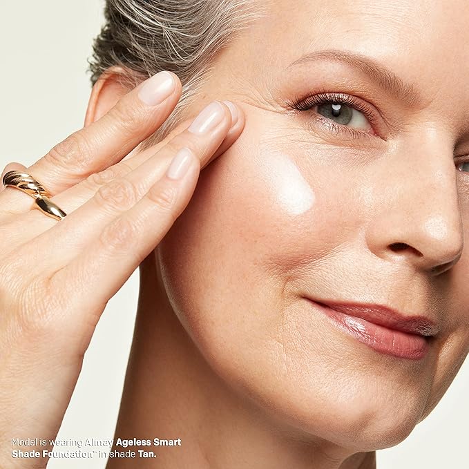 Almay Anti-Aging Foundation, Smart Shade Face Makeup with Hyaluronic Acid, Niacinamide, Vitamin C & E, Hypoallergenic-Fragrance Free, 050 Fair, 1 Fl Oz (Pack of 1)