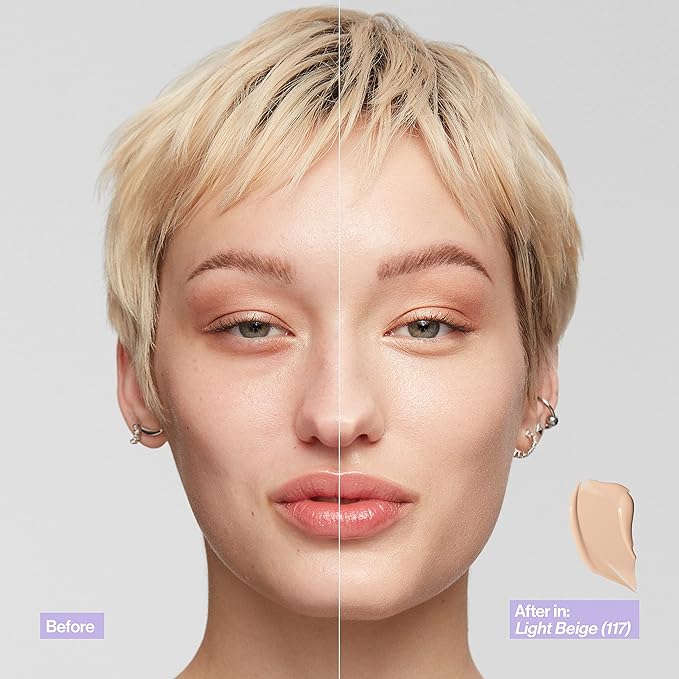 Revlon Illuminance Skin-Caring Liquid Foundation, Hyaluronic Acid, Hydrating and Nourishing Formula with Medium Coverage, 205 Natural Ochre (Pack of 1)