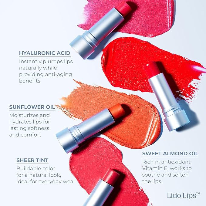 Tinted Lip Balm. Moisturizing Sheer, Buildable Lip Color with Hyaluronic Acid, Vitamin E and Rich Oil, Perfect Revitalizer for Chapped Lips. Beauty Plumper Moisturizer 0.21oz- Orchid