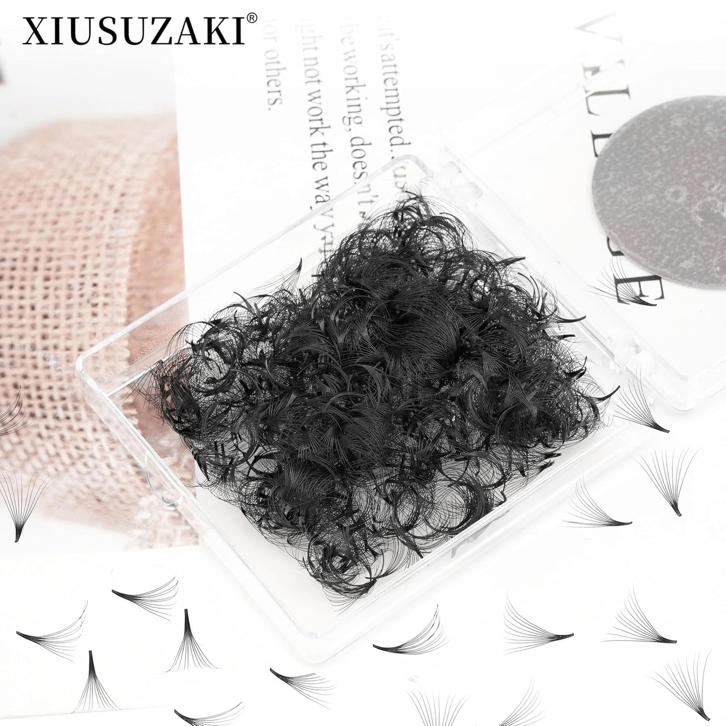 Premade Fans Eyelash Extensions 600 Fans 10D Premade Lash Fans Volume Lash Extensions 0.03 Thickness Eyelash Extension D Curl 13mm Fluffy Soft Handmade Loose Fan(600Fans-10D-0.03-D,13mm)