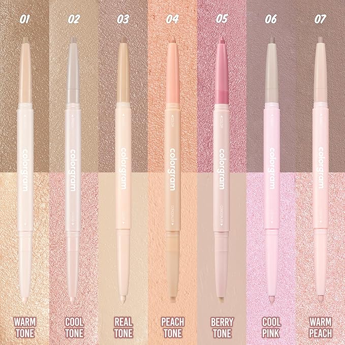 COLORGRAM Under Eye Highlighter Stick 01 Warm Tone | Silky-Smooth Long-Lasting Highlighter & Contouring Stick for Smudge-Proof, Shining Daily Makeup | K-Beauty Face Highlighters & Luminizers