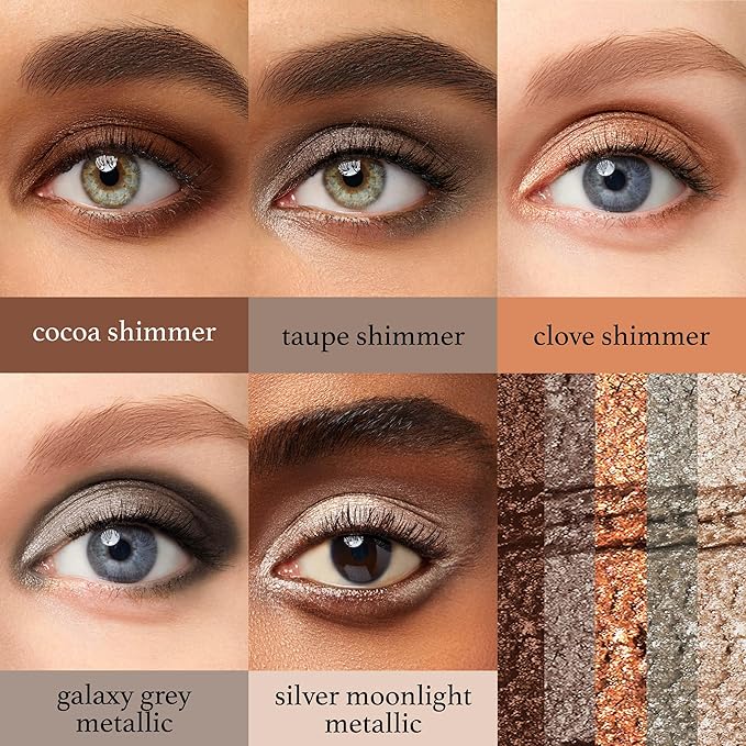 Julep Eyeshadow 101 Crème to Powder Waterproof Eyeshadow Stick 10 Piece Palette - Matte and Shimmer Finishes