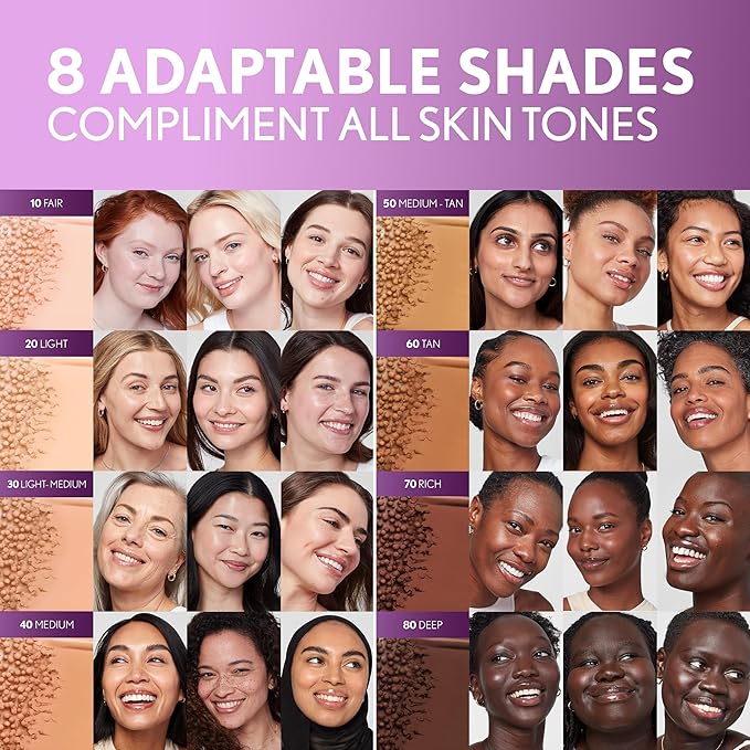 Covergirl Simply Ageless Skin Perfector Essence Foundation, 80 Deep, Tinted Skin Perfector, Skincare Makeup Hybrid, Sheer Tint, Radiant Finish, Skin-Like Finish, Vegan Formula, 1.0oz