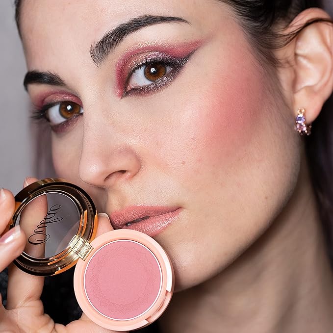 OULAC Blush Makeup Powder Mauve| Natural Matte Blush Cool Tone Skin Light Meidum | Buildable & Light Weight Smooth| Cruelty-Free Blush Vegan | 4.8g 11 Fatal Seduction (Mauve Wood Color)