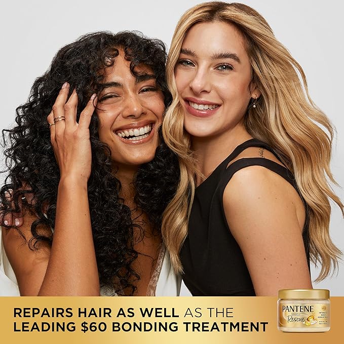 Pantene Miracle Rescue Hair Mask, Intensive Bond Repair with Melting Pro-V Pearls, Melts Away Damage, Builds Bonds, Strengthens Against Damage, Deep Conditioning for Dry Damaged Hair, 10.1 fl oz