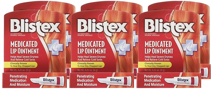 Blistex Medicated Lip Ointment 0.21 oz (Pack of 6)