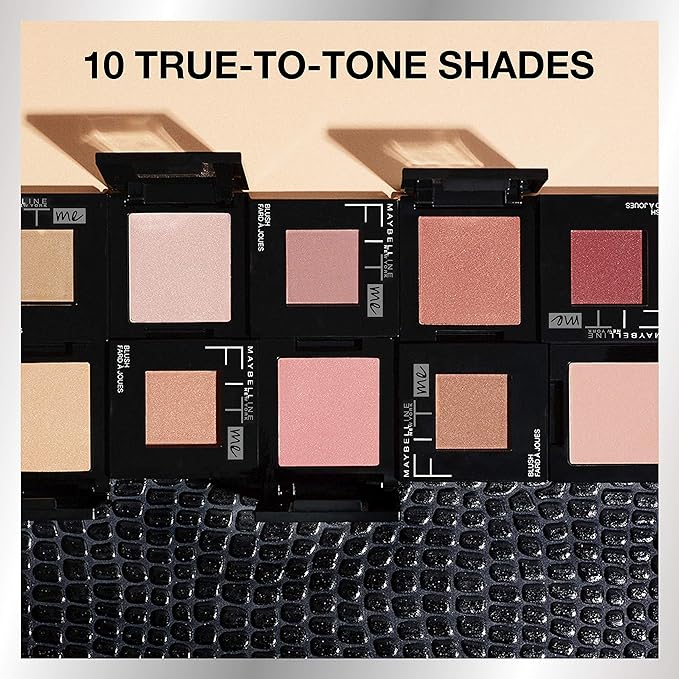 Maybelline Fit Me Blush, Lightweight, Smooth, Blendable, Long-lasting All-Day Face Enhancing Makeup Color, Buff, 1 Count (Pack of 4)