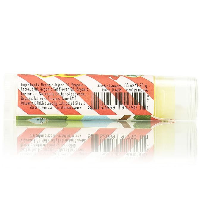Lappy Lips Organic 100% Natural, Lip Balm Chap stick for Kids, Toddlers (6 flavors) - Organic Essential Oil - for Dry Chapped Lips to Restore and Heal and Make Kids Happy