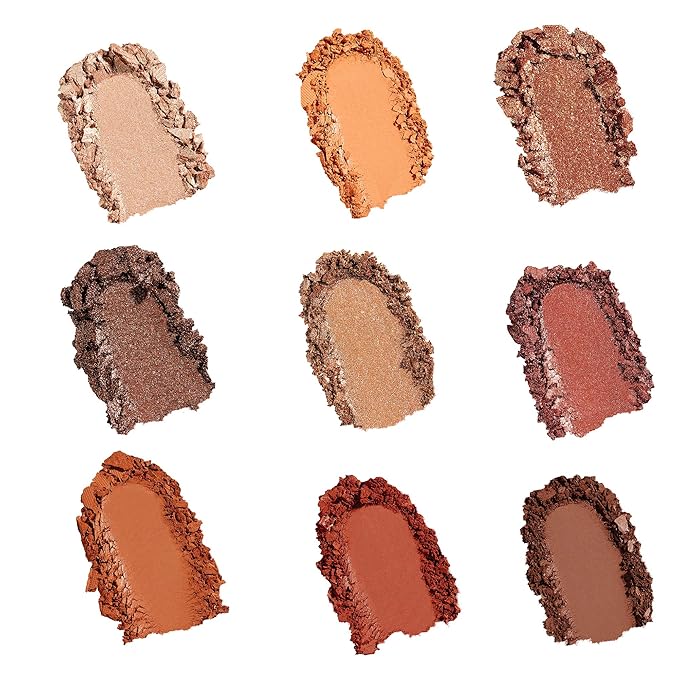 Sigma Beauty On-the-Go Eyeshadow Palette - Fiery - 9 Bold Eyeshadow Shades in Matte, Shimmer and Metalic Finishes - Highly Pigmented Vegan Eye Makeup Palette - Clean Beauty Products