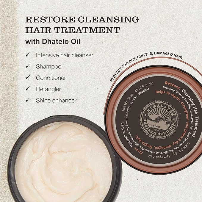 Tweak'd by Nature - Restore Cleansing Hair Treatment, Paraben and Sulfate Free, Damaged Hair Treatment, Shampoo, Conditioner, Detangler, Intensive Hydrating Solution and Shine Serum (16oz)