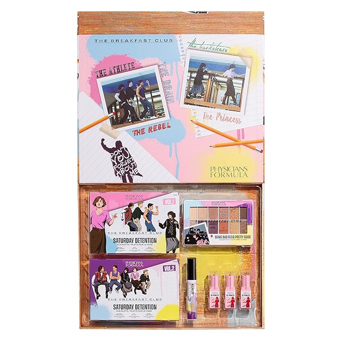 Physicians Formula The Breakfast Club Full Makeup Collection, Bronzers, Blushes, Highlighters, Mascara, 12-Pan Eyeshadow Palette, For Sensitive Skin