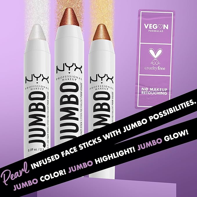NYX PROFESSIONAL MAKEUP, Jumbo Multi-Use Face Highlighter Stick - Flan