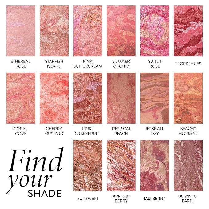 LAURA GELLER NEW YORK Baked Blush-n-Brighten Marbleized Blush for Cheeks - Starfish Island - Natural Finish - Buildable Color