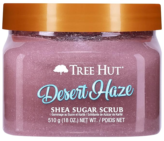 Tree Hut Desert Haze Shea Sugar Scrub | Exfoliating Body Scrub Removes Dead, Dry Skin for a Soft & Hydrated Feel | Nourishing Essential Body Care | 18 fl oz.