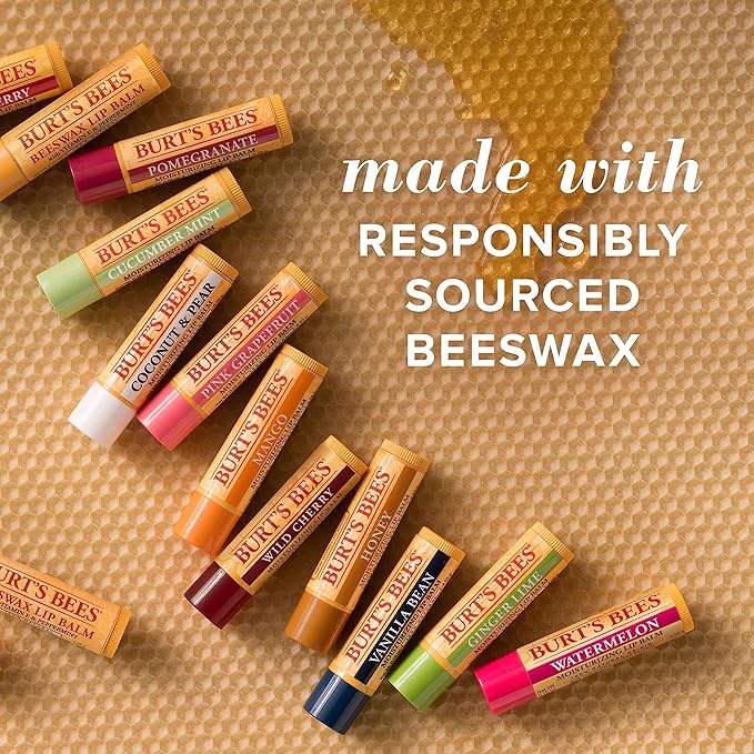 Burt's Bees Hand Salve and Moisturizing Lip Balm for Dry Skin and Chapped Lips, Classic, Natural Origin Skincare, 3 oz./0.15 oz.