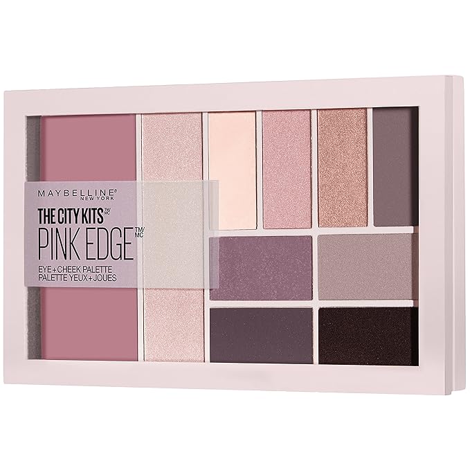 Maybelline The City Kits All-in-One Eye & Cheek Palette, Pink Edge, 0.42 oz.