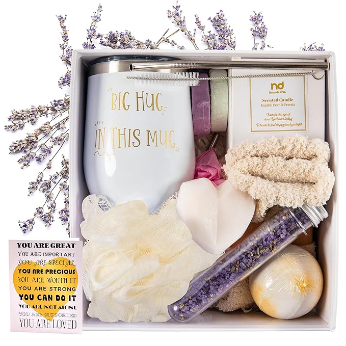Self Care Gifts for Women, Birthday Gift Care Package, Get Well Soon Gift Basket Relaxing Spa Gift Box Thinking of You Gift Set for Sister Best Friend