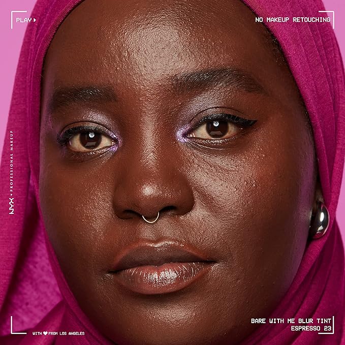 NYX PROFESSIONAL MAKEUP Bare With Me Blur Skin Tint Foundation Make Up with Matcha, Glycerin & Niacinamide - Espresso