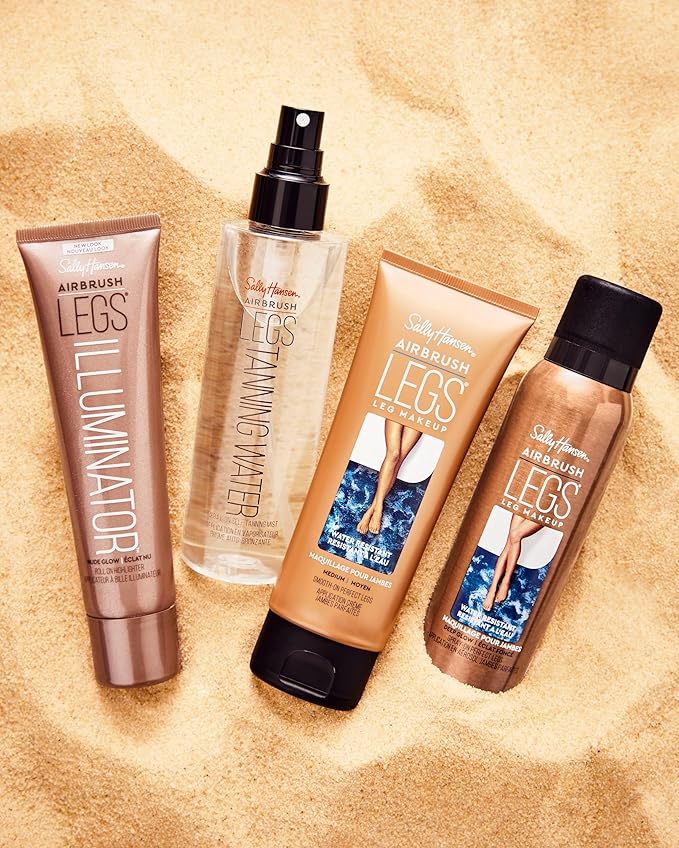 Sally Hansen Airbrush Legs® Illuminator™, Leg Makeup, Nude Glow, Easy Application, Flawless Looking Legs, Rollerball Applicator