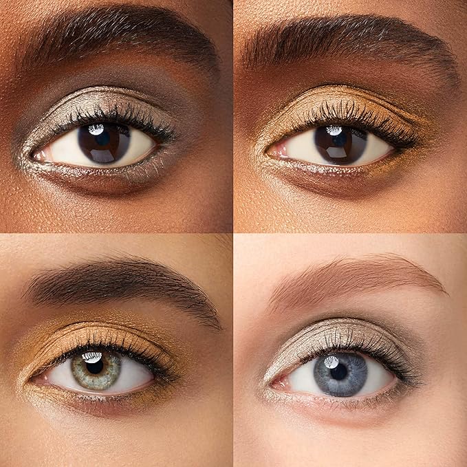 Julep Eyeshadow 101 Crème-to-Powder Waterproof Eyeshadow Stick Duo – Long-Lasting, Crease-Proof, Easy Apply with Built-in Smudger - Silver Moonlight Shimmer & Honey Gold Shimmer