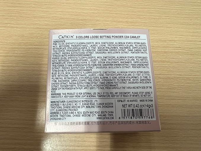 CATKIN Poreless Finish Loose Setting Powder Makeup, Translucent Matte Finishing Makeup for All Skin Tones, 3 Colors Even Skin Tone – 0.42 oz Includes Velour Puff