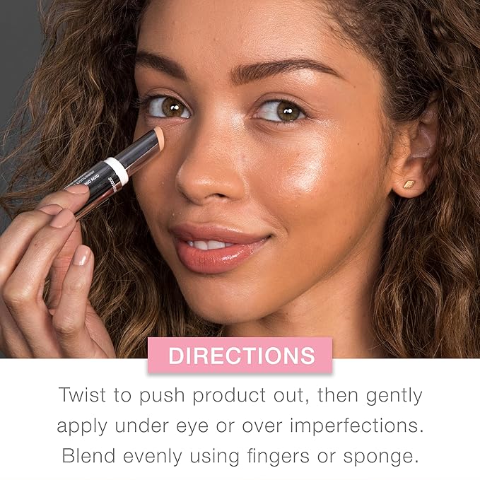 Neutrogena Hydro Boost Hydrating Concealer Stick for Dry Skin, Oil-Free, Lightweight, Non-Greasy and Non-Comedogenic Cover-Up Makeup with Hyaluronic Acid, 10/Fair, 0.12 Oz