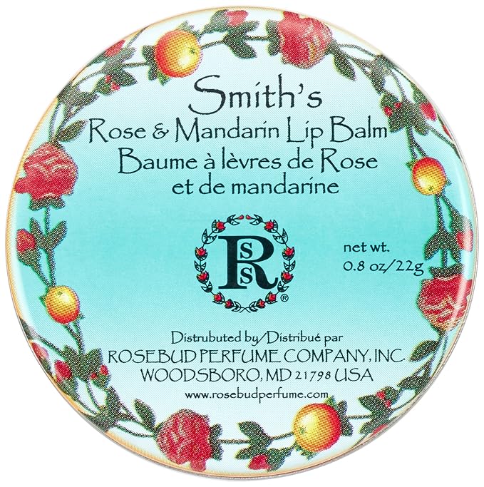 Rosebud Smith's Lip Balm, Rose and Mandarin, 0.8 Ounce