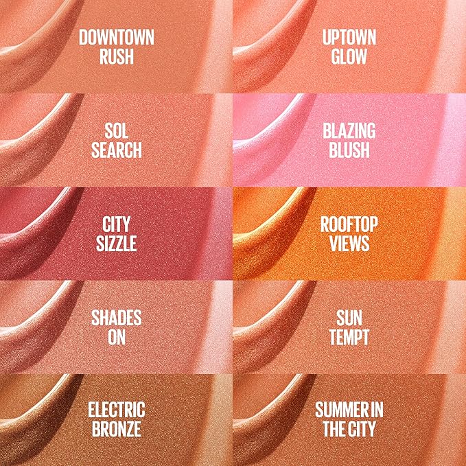 Maybelline Sunkisser Multi-Use Liquid Blush and Bronzer, Blendable, Longwear, Glowy Make Up, City Sizzle, 1 Count